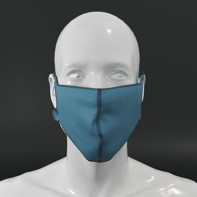Face mask protection 3D 模型 .c4d .max .obj .3ds .fbx .stl .blend 
