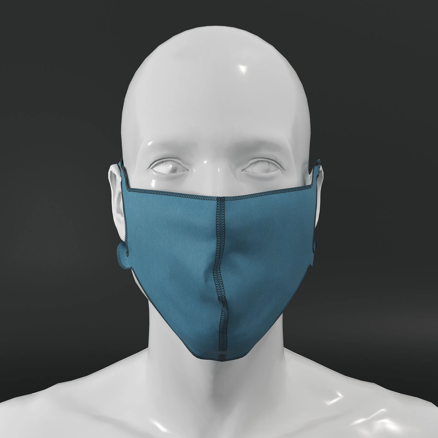 Face mask protection 3D Model .c4d .max .obj .3ds .fbx .stl .blend 