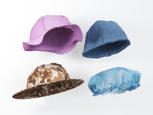 SET OF HATS 3D-Modell