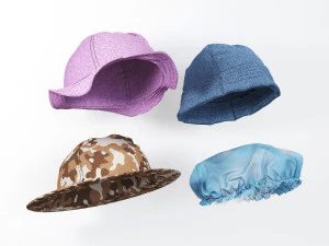 모자 세트 3D 모델