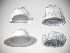 SET OF HATS Modèle 3D