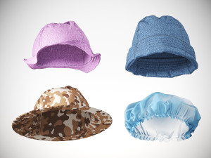 SET OF HATS Modèle 3D