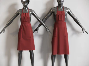 APRON two mannequins wearing aprons 3D Model