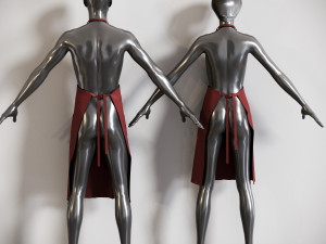 APRON two mannequins wearing aprons 3D 모델