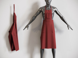 APRON two mannequins wearing aprons 3D 모델