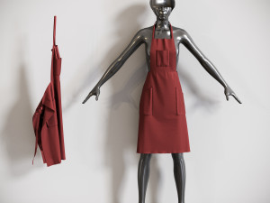 APRON two mannequins wearing aprons 3D 모델