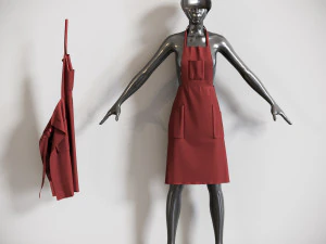 APRON two mannequins wearing aprons 3D Model