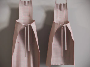 APRON two mannequins wearing aprons 3D Model