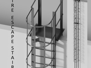 Fire escape staires 3D 모델