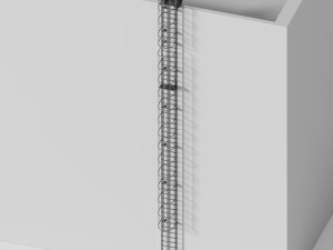 Fire escape staires 3D 模型