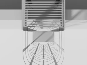 Fire escape staires 3D Model