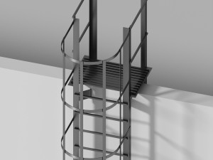 Fire escape staires 3D 模型