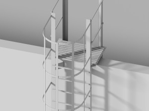 Fire escape staires 3D 模型