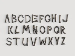 알파벳 풍선 3D 모델