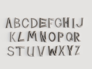 Alphabet balloons Modello 3D