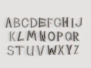 Alphabet balloons 3D Model
