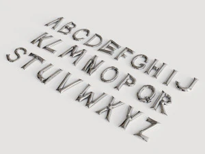 Alphabet balloons 3D Model
