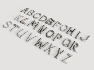 Alphabet balloons 3D Model