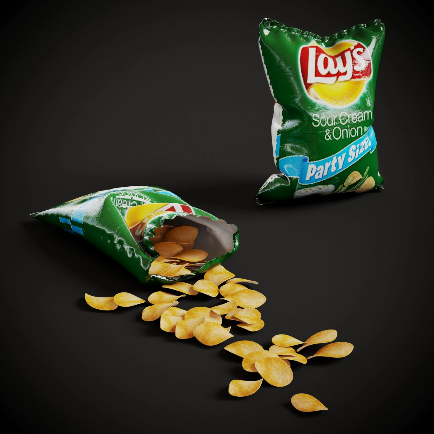 Chips Packaging 3D Model .c4d .max .obj .3ds .fbx .stl .blend 