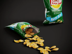 Confezionamento di patatine Modello 3D