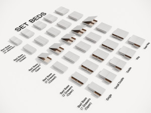 BEDS SET Modelo 3D
