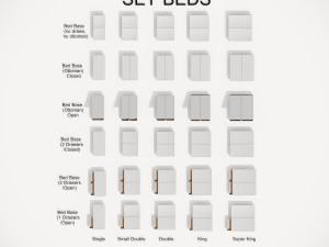 BEDS SET Modelo 3D