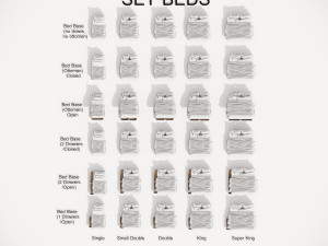 BEDS SET Modelo 3D