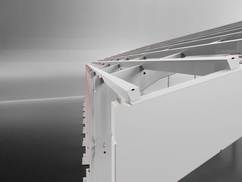 Industrial Metal Hangar 3D Model