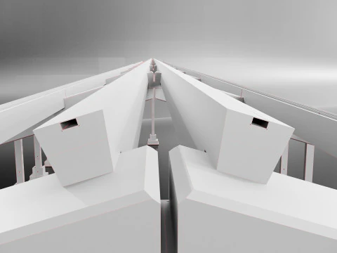 Industrial Metal Hangar 3D Model