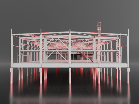 Industrial Metal car service Modelo 3D