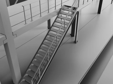 Industrial Metal car service 3D Model