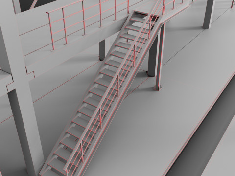 Industrial Metal car service Modelo 3D
