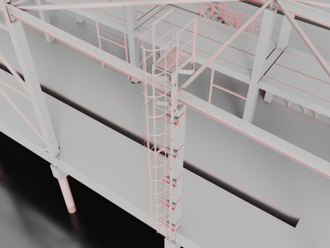 Industrial Metal car service Modelo 3D