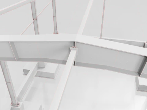 Industrial Metal Hangar 3D Model