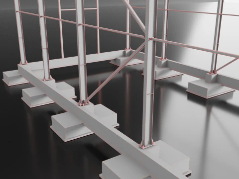 Industrial Metal Hangar 3D Model