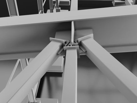 Industrial Metal Hangar 3D Model