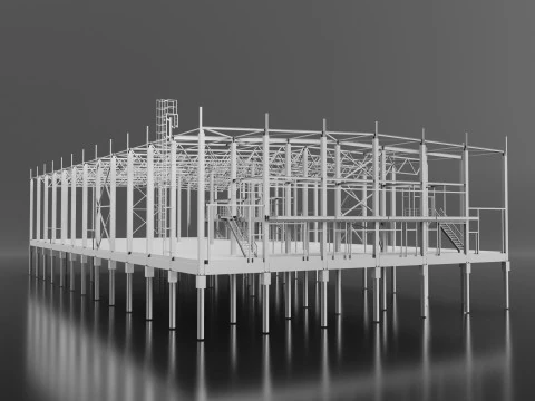 Індустріальний метал 3D Модель