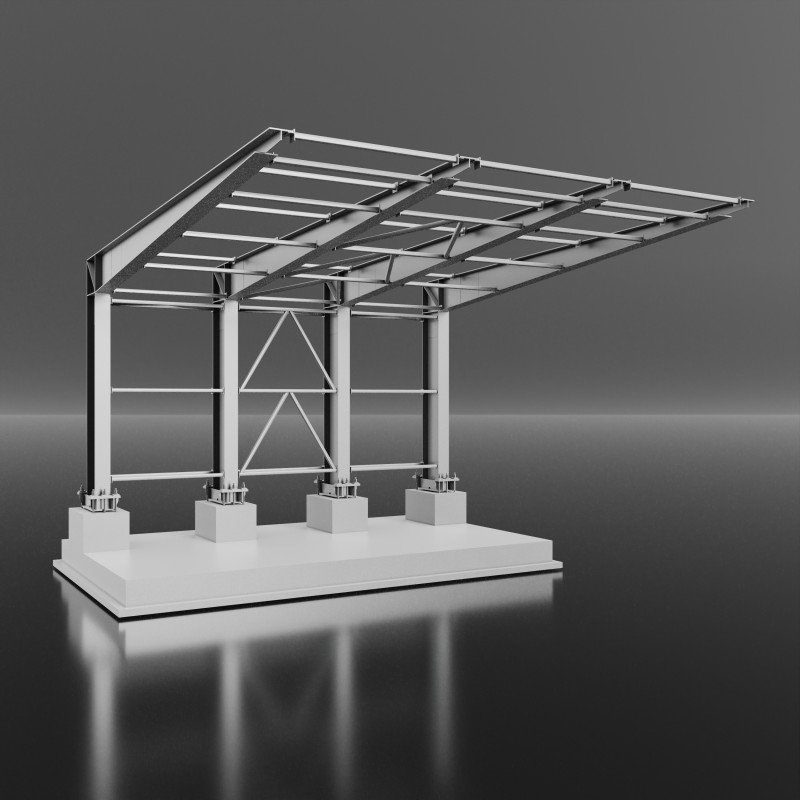 Metal Bus stop Model 3D .c4d .max .obj .3ds .fbx .stl .blend 
