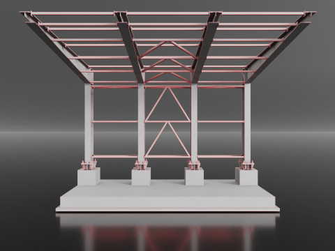 Metal Bus stop Model 3D