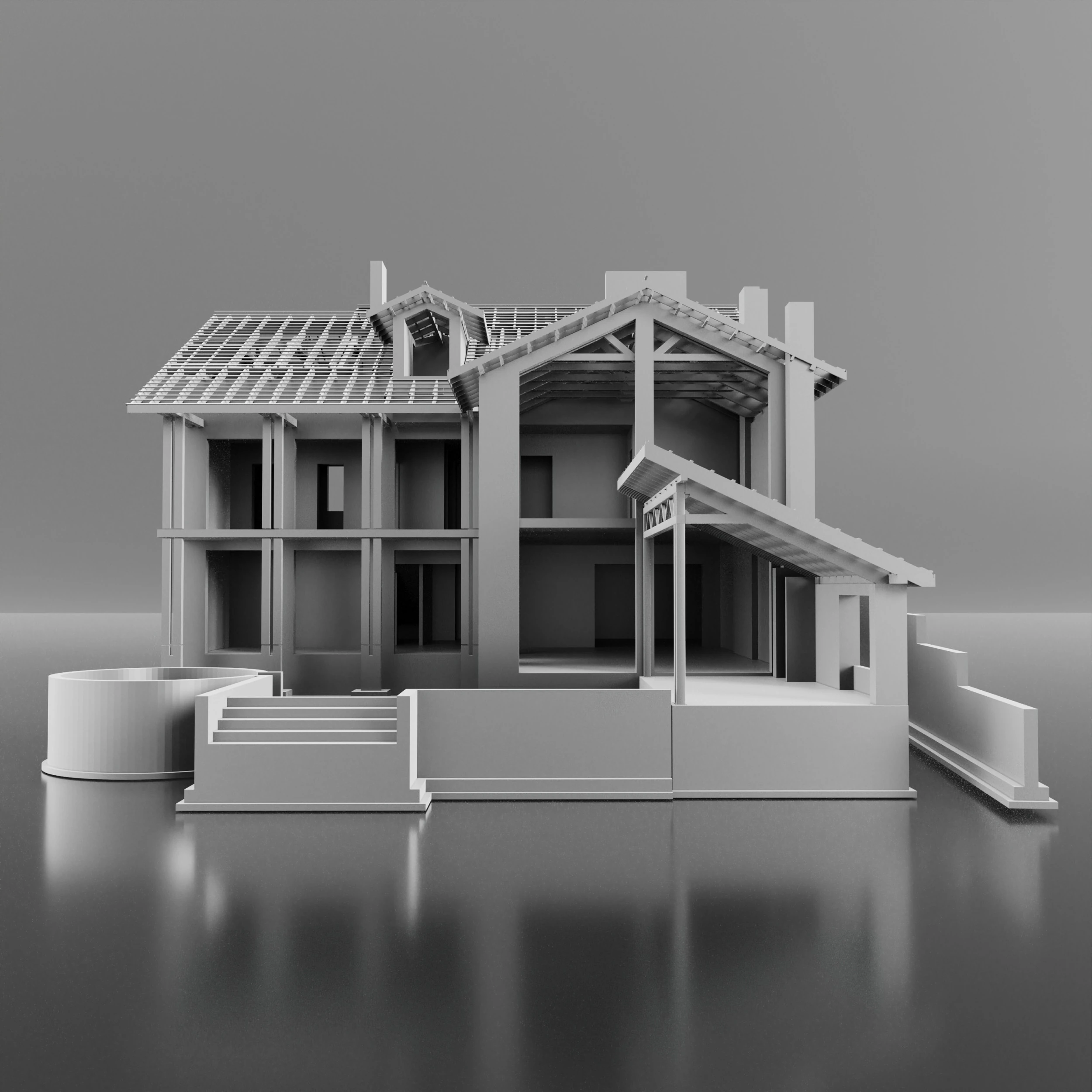 Cottage 3D Model .c4d .max .obj .3ds .fbx .stl .blend 