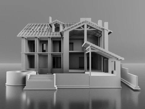 Котедж 3D Модель