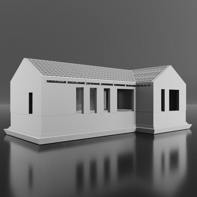 House 3D Model .c4d .max .obj .3ds .fbx .stl .blend 