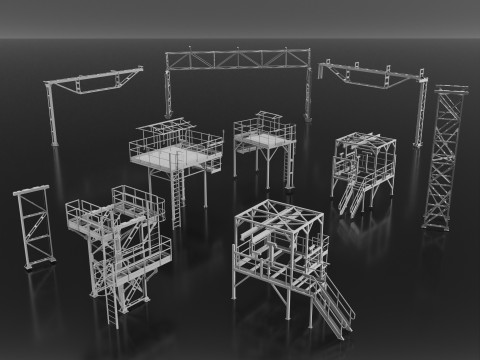 Metal structures 3D 모델