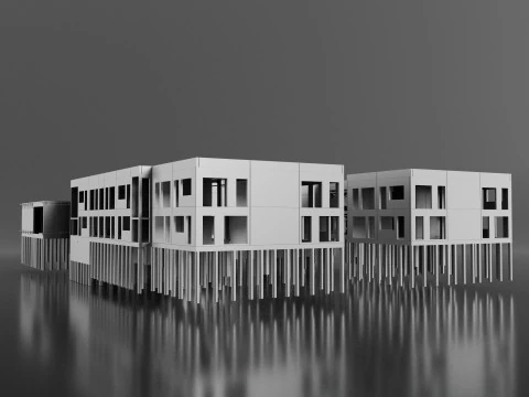 jard&iacute;n de infantes Modelo 3D