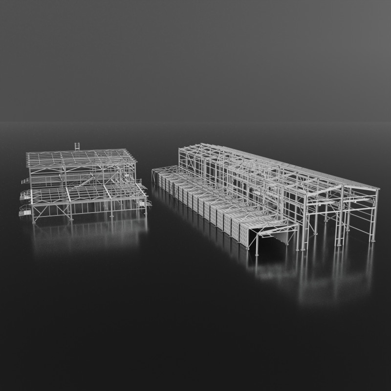 Industrial Metal Model 3D .c4d .max .obj .3ds .fbx .stl .blend 
