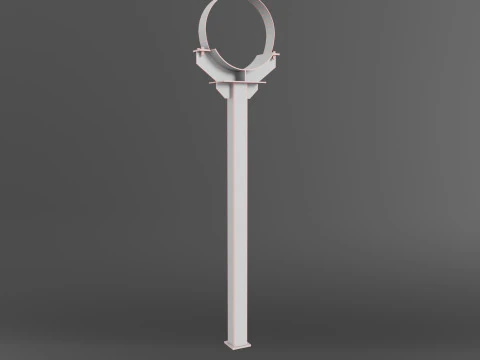 Soporte para tuber&iacute;a de gas Modelo 3D