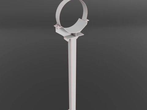 Soporte para tuber&iacute;a de gas Modelo 3D