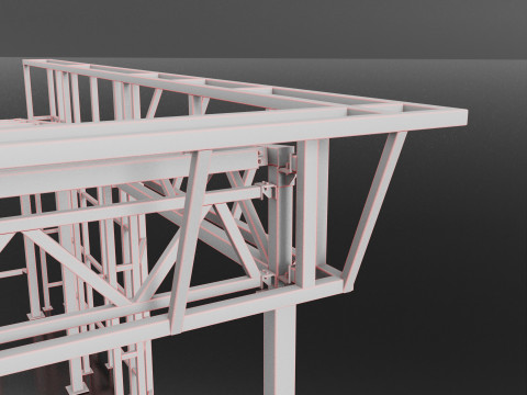 Industrial Metal building 3Dモデル