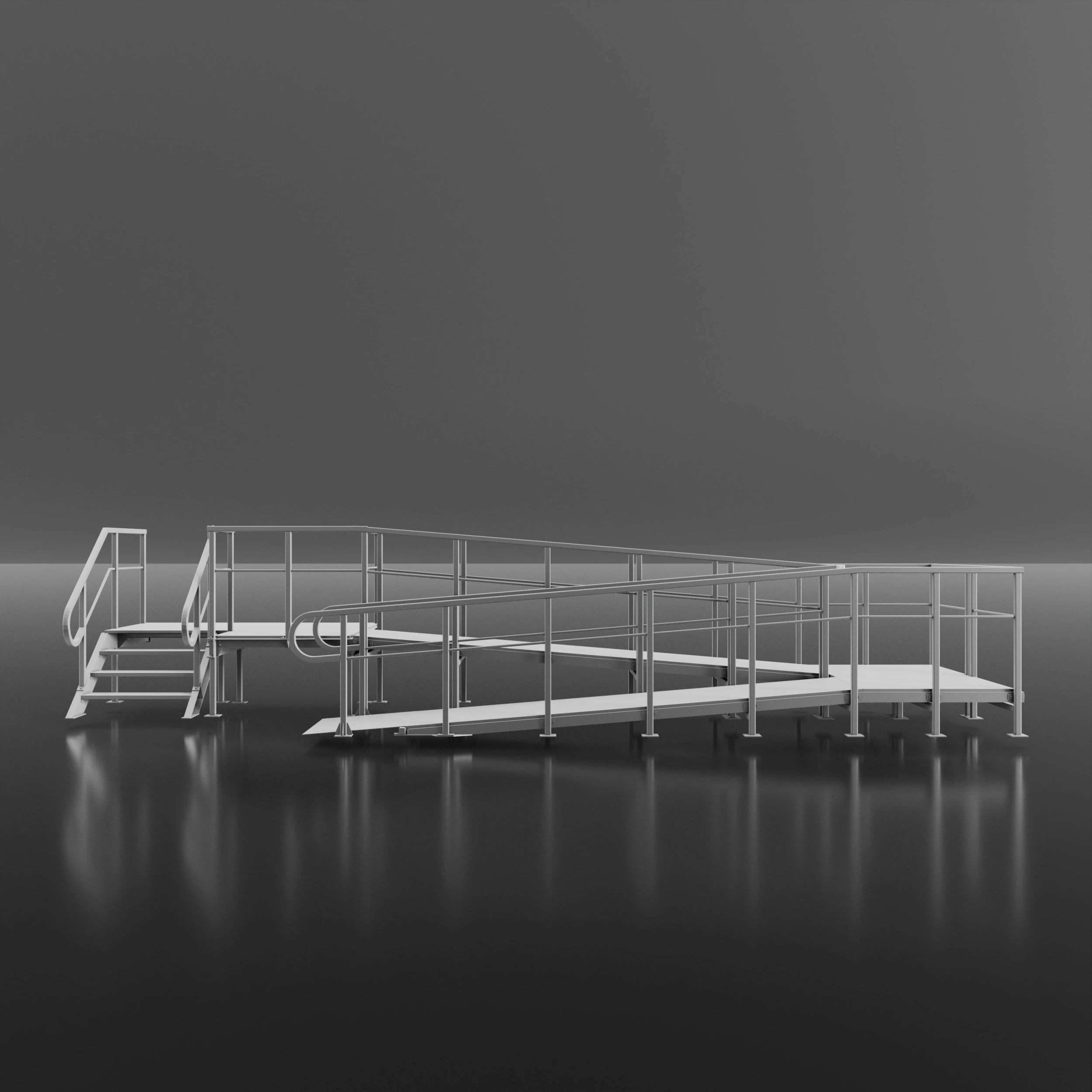 Ramp metal 3D Model .c4d .max .obj .3ds .fbx .stl .blend 