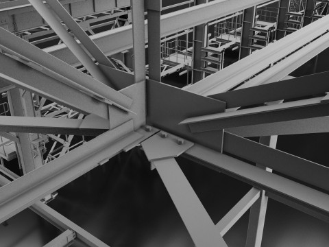 Industrial Metal building 3Dモデル